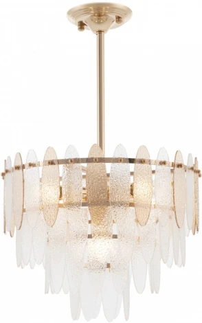 Подвесная люстра хрустальная на штанге Arte Milano Sorrento-1309 371309/6/300/400 GD (220V)