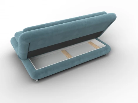 Диван-книжка Лига-123 (Металл,ЛДСП,Брус,Доска,Велюр/Бирюзовый) Лига Диванов 137616