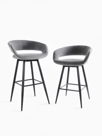 Стул барный МАМАДОМА Барни Р 900, Черный/Antracite Lux b28