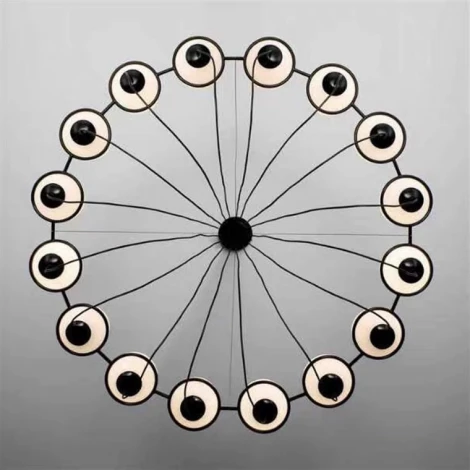 Подвесная люстра большая iLamp Globe 10346P/16 BK-WH