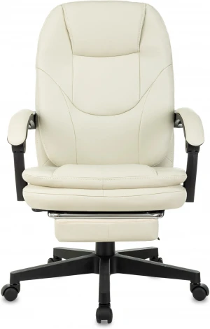 Кресло руководителя Бюрократ CH-868N-F слоновая кость эко.кожа крестов. пластик подст.для ног