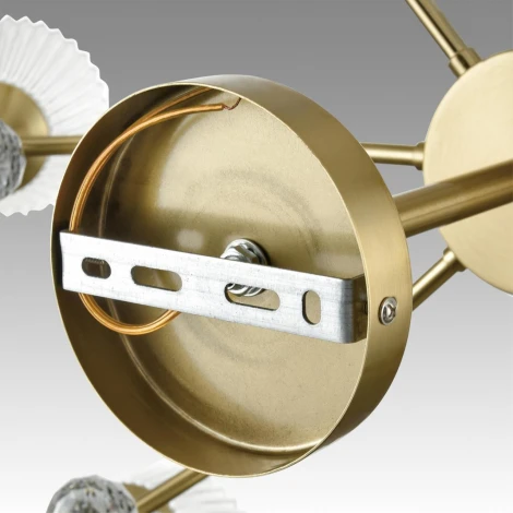 Потолочная люстра на штанге Lumion Aurica 8046/6C латунь/прозрачное стекло Е14 6*40W 220V