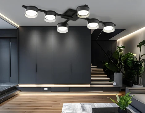 Потолочная люстра черный/прозрачный GX536/6 Ambrella Style GX53 FL51670