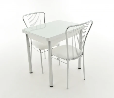 Стол Аврора Бари мини, Стекло, Белый