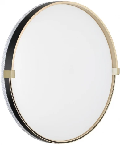 Настенно-потолочный светильник Sonex Olidi Black 7647/DL PALE SN пластик/белый/черный/золотой LED 48Вт 4000К D390 IP43 (220V, круглые)