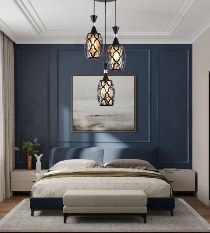 Подвесной светильник Seven Fires Dzhulius SF4047/3P-BK-AM