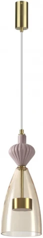 Подвесной светильник каскадный Odeon Light Palleta 5045/12LC античн.бронза/янтарный/металл/стекло/керамика LED 12W 4000К 1400Лм (220V, на проводе)