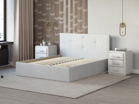 PROxSON Кровать Mono Plus (Ткань: Велюр Monopoly Ниагара (960)) 180x200