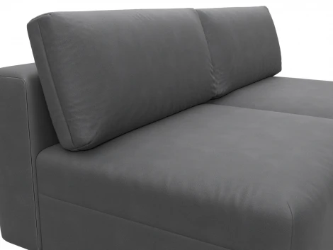 Диван прямой модульный Лига-060 НПБ (ЛДСП,Брус,Фанера/Пластик/Замша/Серый) Лига Диванов 129467