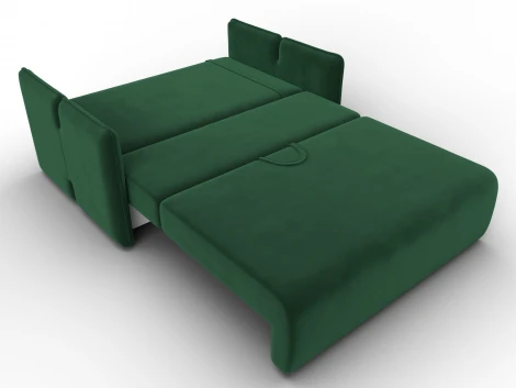 Диван прямой Лига-117 (ЛДСП,Брус,Фанера,Велюр/Зеленый) Лига Диванов 137011