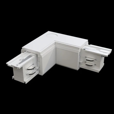 Коннектор угловой внешний Trinity белый (трехфазный) Maytoni Technical TRA005CL-31W-L (220V)