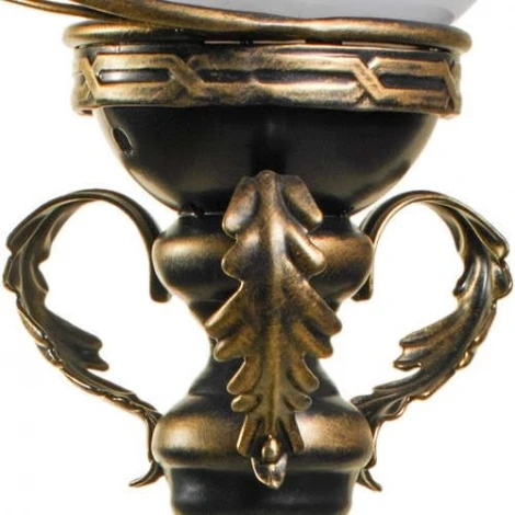 Наземный фонарь Кузнечное дело Галактика 24-002-ЧЗ (220V, ковка, шар, листья, под старину, IP54)