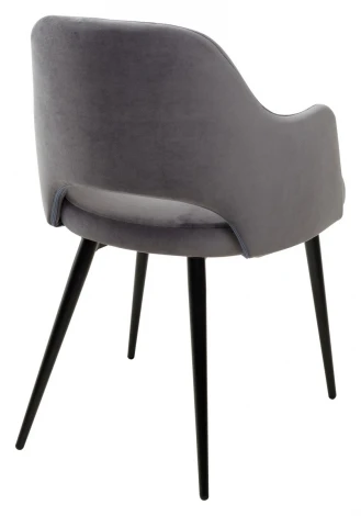 Стул M-City FANTINE-LA СЕРЫЙ #27, велюр / черный каркас