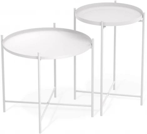 Столик журнальный Sheffilton SHT-CT8/CT8-2 белый муар