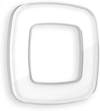 Рамка Ambrella Volt OMEGA Coint (Белый Стекло органическое/Серебро) 1-ая OF640131