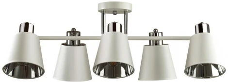 Потолочная люстра на штанге Gretchen 5219/5C белый, хром E14 5*40W