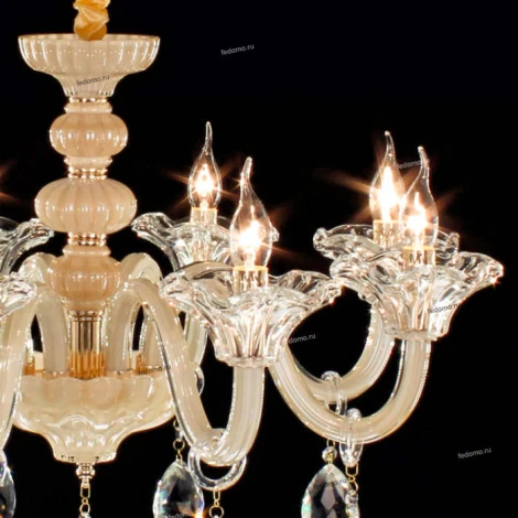 Подвесная люстра Citilux Ирида CL351181 (220V, хрусталь, на цепи, подсвечник, свеча)