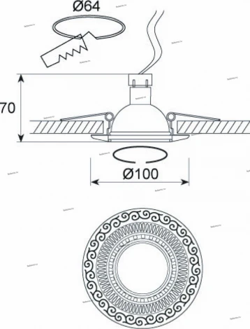 Встраиваемый точечный светильник Donolux N1583 N1583-Gold (220V, круглые)