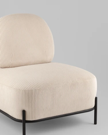 Пуф Stool Group Кейси велюр рельефный бежевый арт.УТ000040013