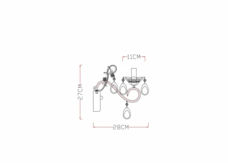 Бра Arte Lamp Ciondolo A5676AP-1WG (220V, подвески, подсвечник, свеча)