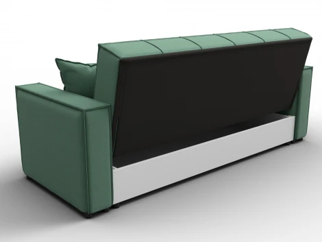 Диван-книжка Лига-067 (ДВП,Дерево/Пластик/Рогожка/Зеленый) Лига Диванов 129829