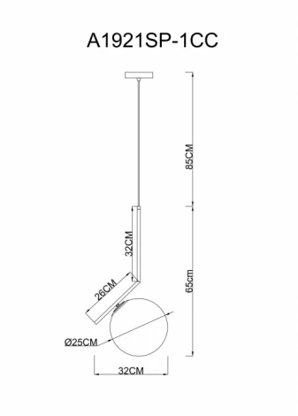 Подвесной светильник Arte Lamp Bolla-unica A1921SP-1CC