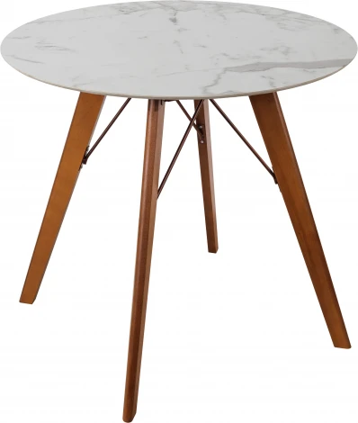 Стол обеденный обеденный JET CERAMIC круглый d-80 (Дерево бук, Темный орех )