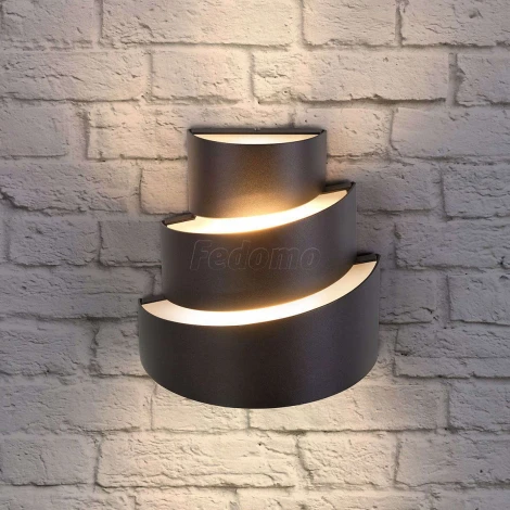 Настенный светодиодный светильник уличный 1535 черный Elektrostandard Helix TECHNO LED