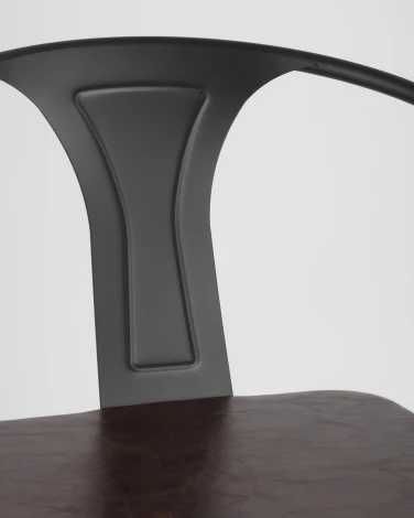 Стул Stool Group TOLIX ARMS SOFT с подлокотниками черный матовый УТ000001288