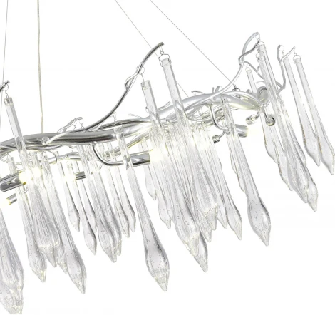 Подвесной светильник ST Luce Teardrops SL1660.103.12 Хром/Хром, Прозрачный G9 12*5W 4000K (220V, на тросе)