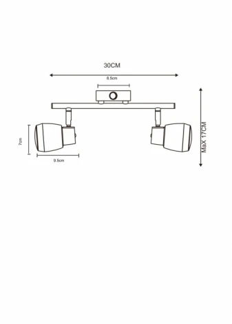 Спот на штанге Arte Lamp Cuffia A5621AP-2CC (LED, 220V, выключатель, круглые)