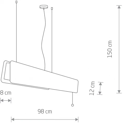 Подвесной линейный светильник с выключателем Nowodvorski Oslo Led 90 Oak 7520 (220V, на тросе)
