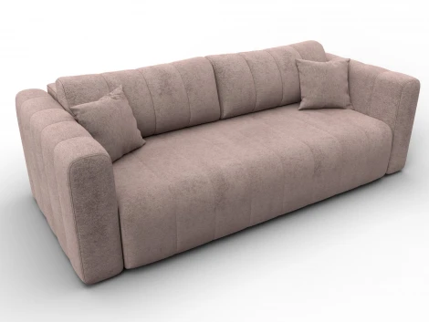 Диван прямой Лига-062 НПБ (ДСП,Фанера,ХДФ/Пластик/Велюр/Бежевый) Лига Диванов 130276