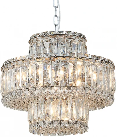 Подвесная люстра Newport 8450 8458+3/C chrome (220V, хрусталь, на цепи)