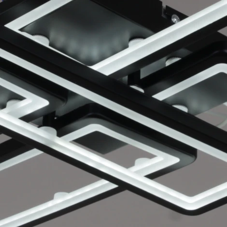 Потолочная люстра светодиодная на штанге с пультом с регулировкой цветовой температуры, яркости и ночным режимом Reluce 03629-0.3-05 BK