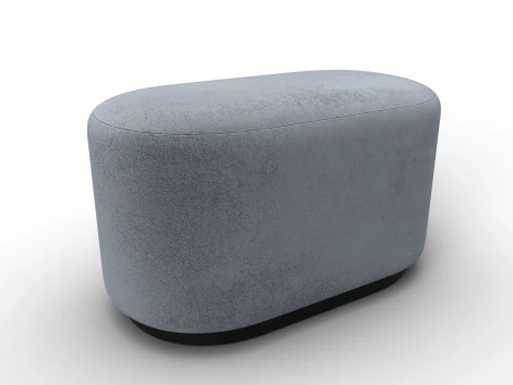 Пуф 007 (ДСП,Фанера/Пластик/Велюр/Серый) Лига Диванов 132380