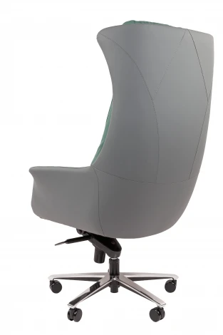 Офисное кресло Chairman 523 Россия экокожа зеленый/серый 7216677