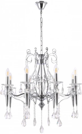 Подвесная люстра Arte Milano AM347710 347710/8 CR (220V, подвески, на цепи, подсвечник, свеча)