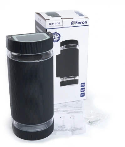 Настенный светильник Feron Сеул DH1702 48318 GU10 черный (220V, IP54)