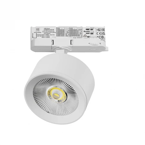 Трековый светильник трехфазный светодиодный LED 15W 220V с адаптером Lightstar Alta Pro A5536QT