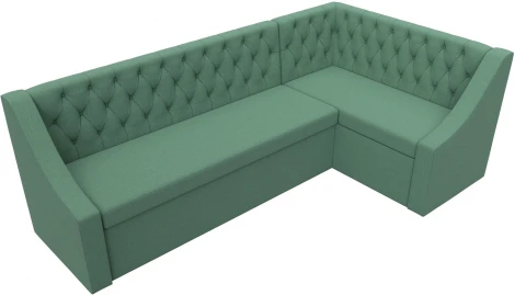 Диван кухонный угловой Мерлин правый угол (Зеленый/Рогожка) Лига Диванов арт.123227