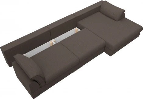 Диван угловой Пекин Long угол правый Лига Диванов (Рогожка) арт.122940