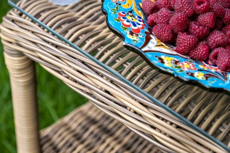 Лаунж-зона из искусственного ротанга, цвет соломенный 4SIS Толедо TС1PT-3-SET