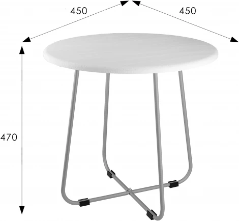 Стол журнальный BeautyStyle 14 белый/металлик от фабрики Mebelik