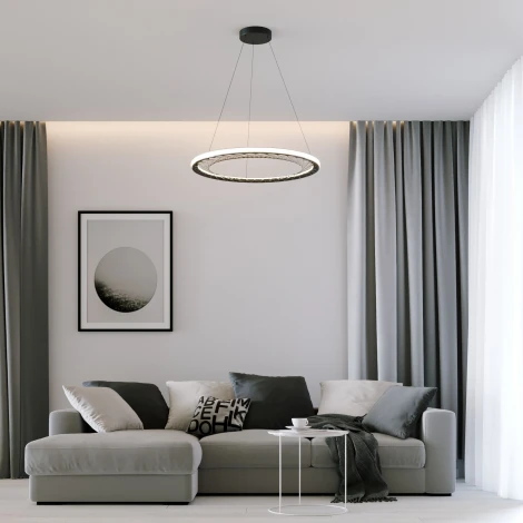 Подвесной светодиодный светильник Eurosvet Parafe 40025/1 LED серый (220V, на тросе, круглые)