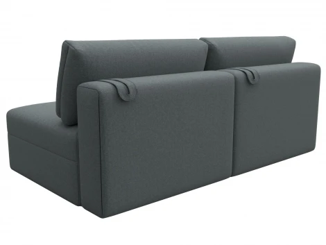 Диван прямой модульный Лига-060 НПБ (ЛДСП,Брус,Фанера/Пластик/Рогожка/Серый) Лига Диванов 129705