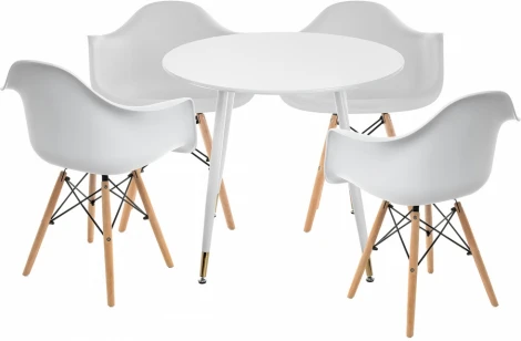 Стол кухонный Woodville Амител white / wood