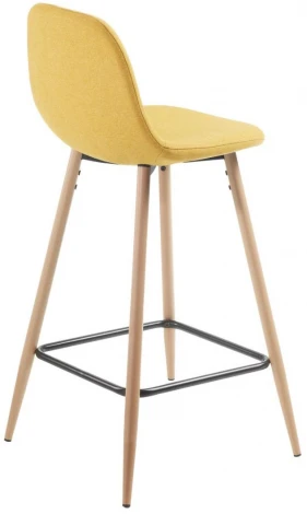 Барный стул La Forma (ex Julia Grup) Nolite (Желтый,Горчичный/ Сталь,Фанера,Металл,Пена)