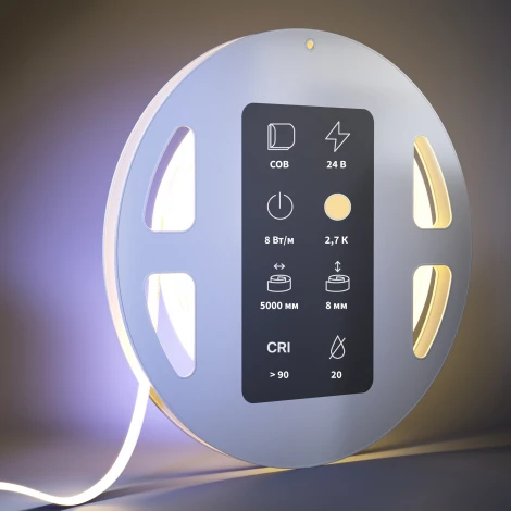 Светодиодная лента 24В COB 8Вт/м 2700К 5м Maytoni 201070