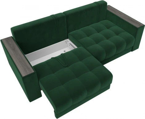 Диван прямой с декором Лига-049 НПБ Лига Диванов (Велюр) арт.128389